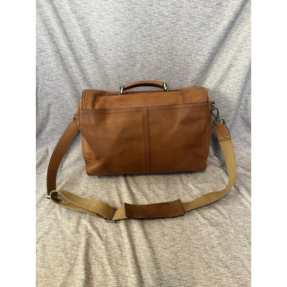 Coach Vintage Leather Messenger Bag Briefcase, Natural Color 2005 5A06